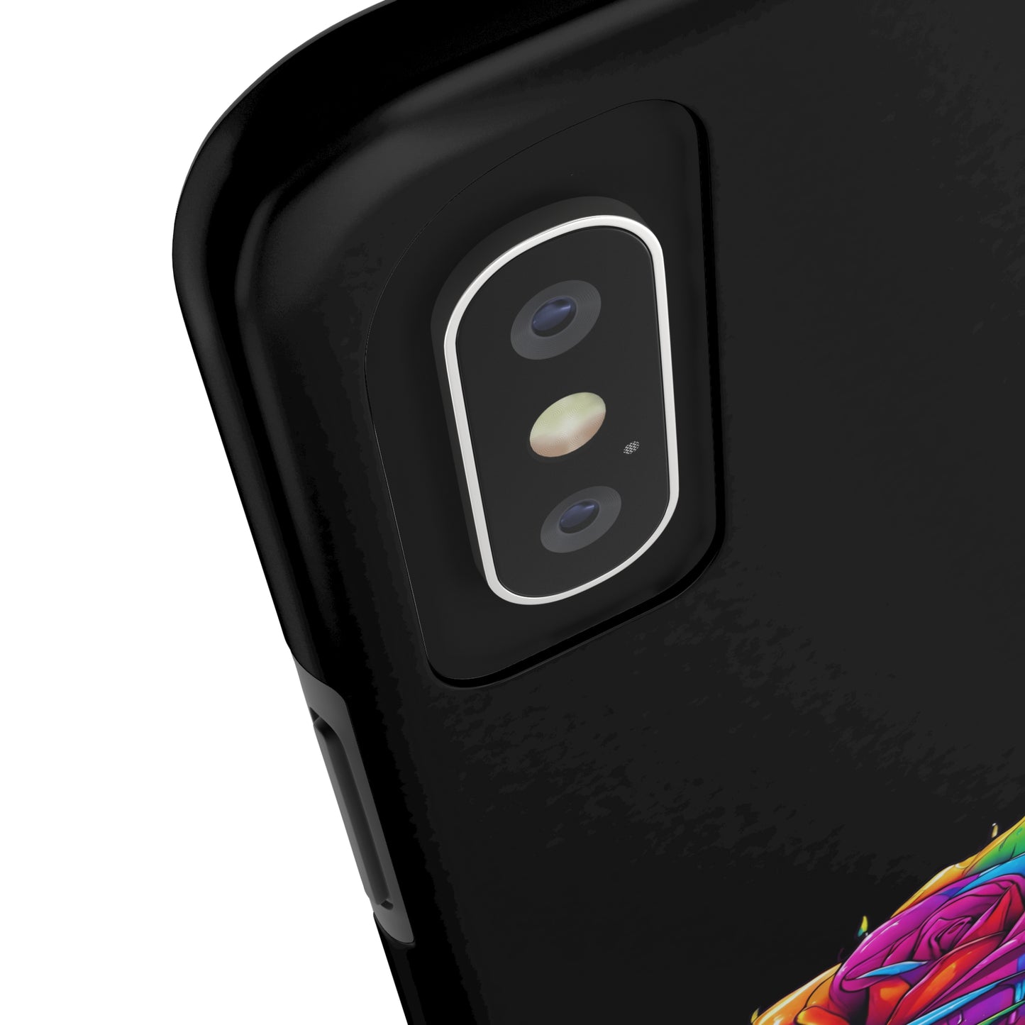 Rose Bleeding Colors on Black Tough Phone Cases