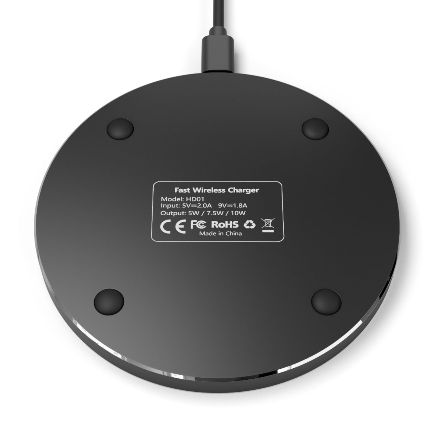 Rainbow Heart Bleeding Colors Wireless Charger