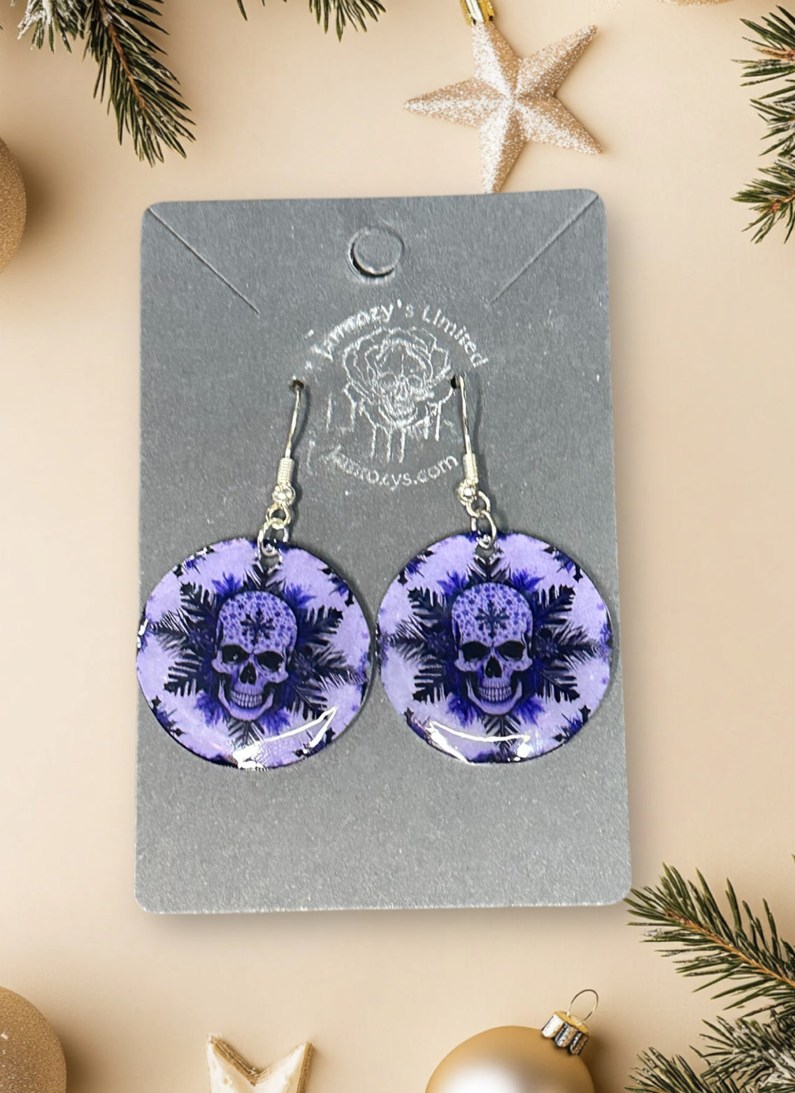 Skull Snowflake Earrings