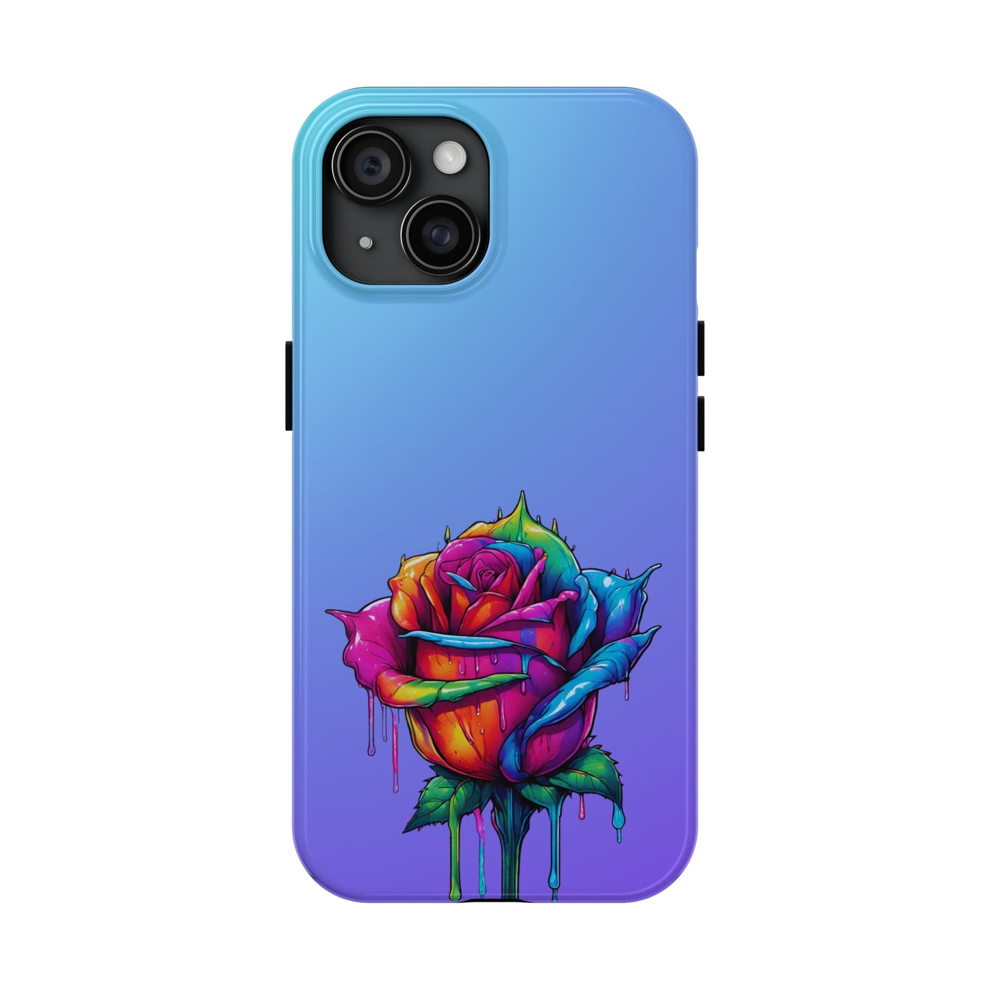 Rose Bleeding Colors Tough Phone Cases
