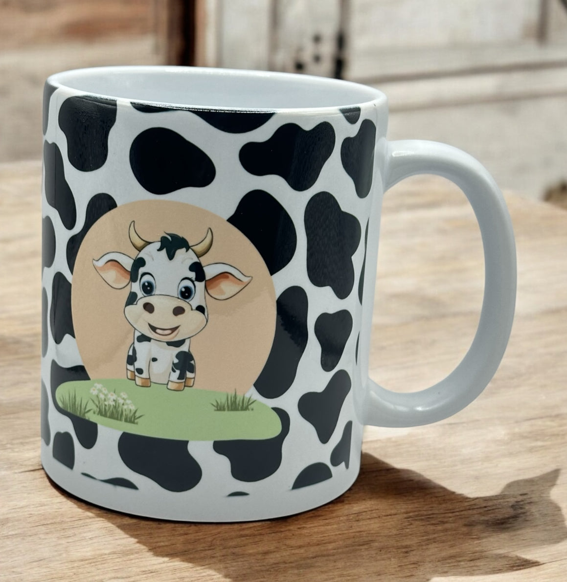 Adorable Cow & Cow Print 11oz White Mug