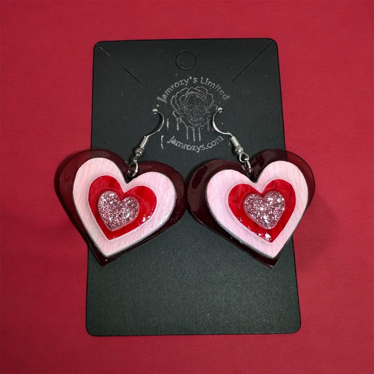 4 Layered Heart Earrings