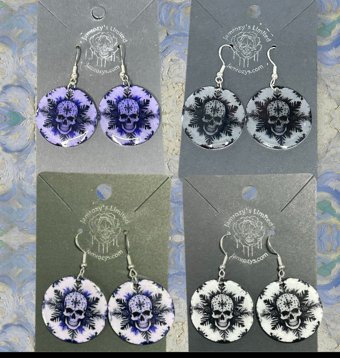 Skull Snowflake Earrings