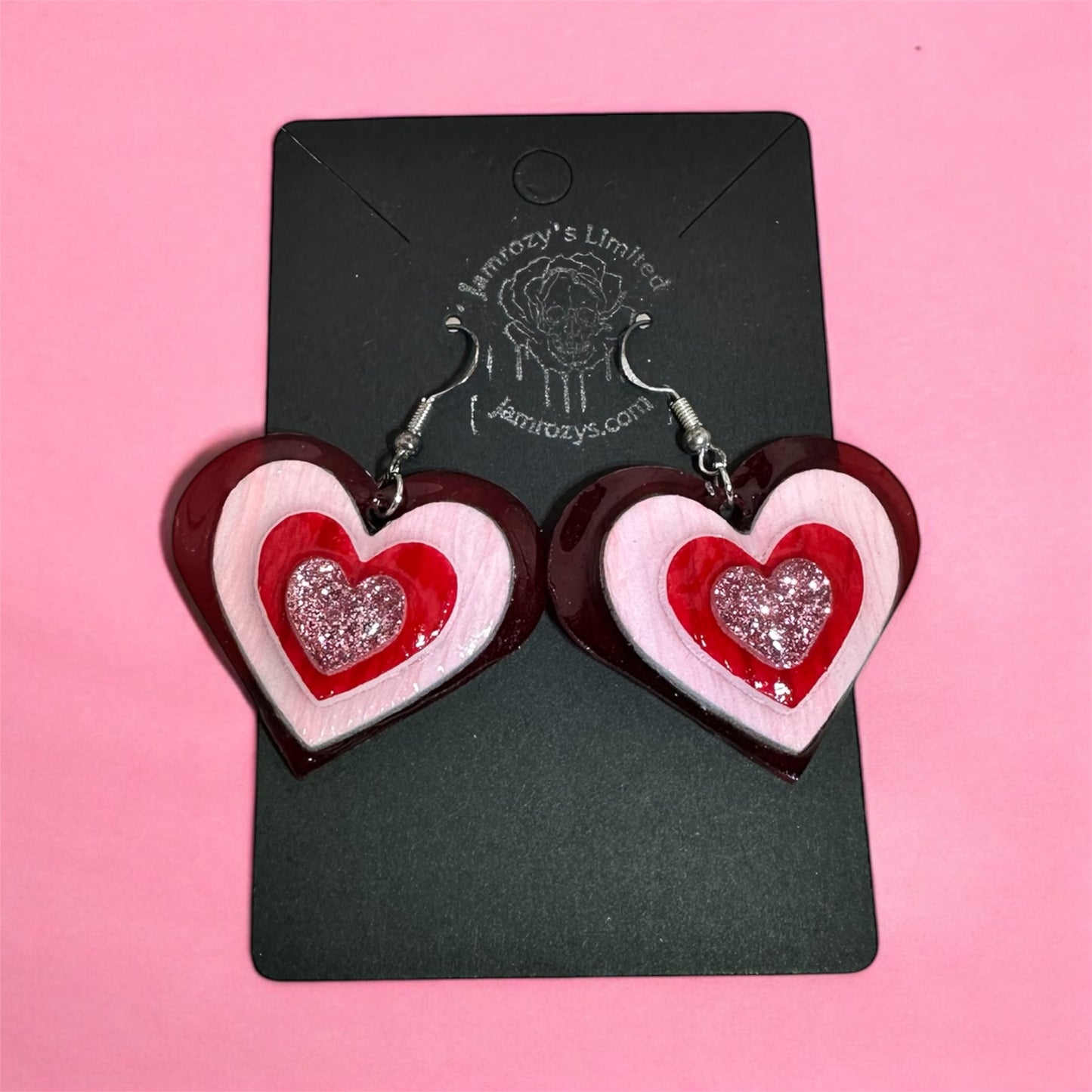 4 Layered Heart Earrings