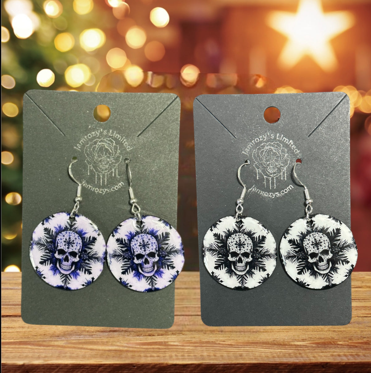 Skull Snowflake Earrings