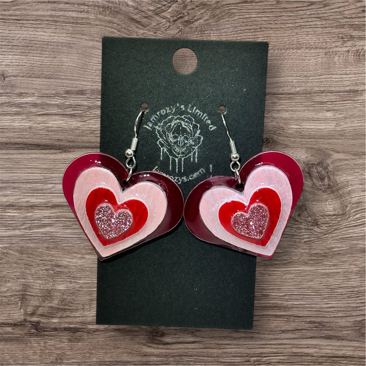 4 Layered Heart Earrings