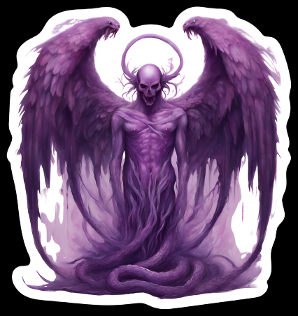 Demon with Wings Sticker 3"x3"