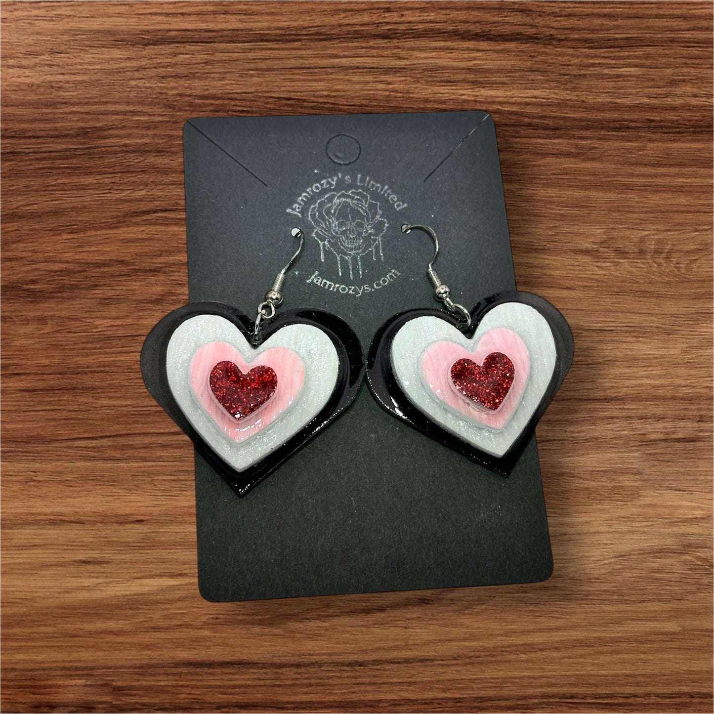4 Layered Heart Earrings