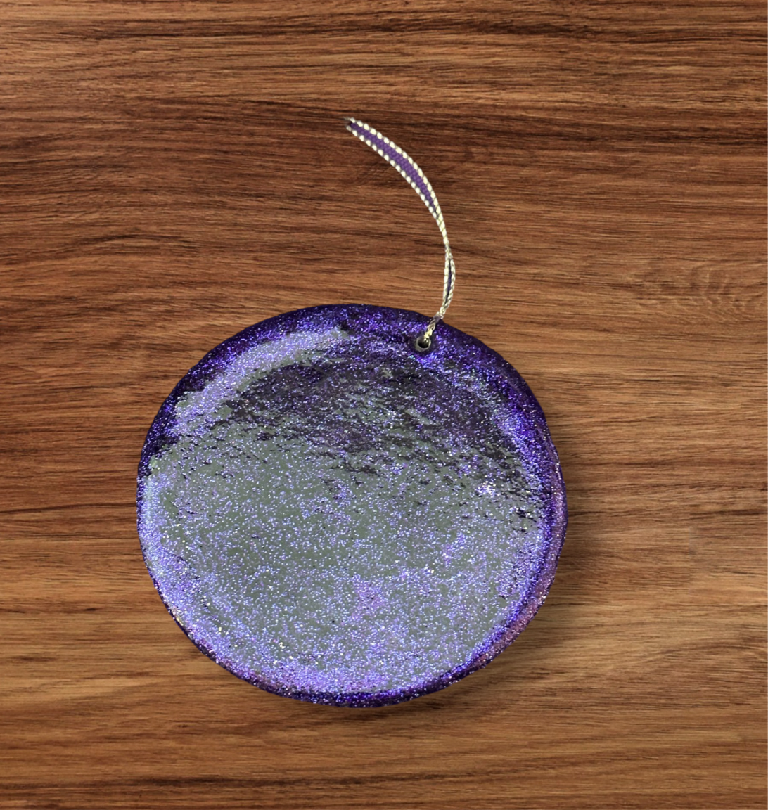Glittery Skull Snowflake Ornaments