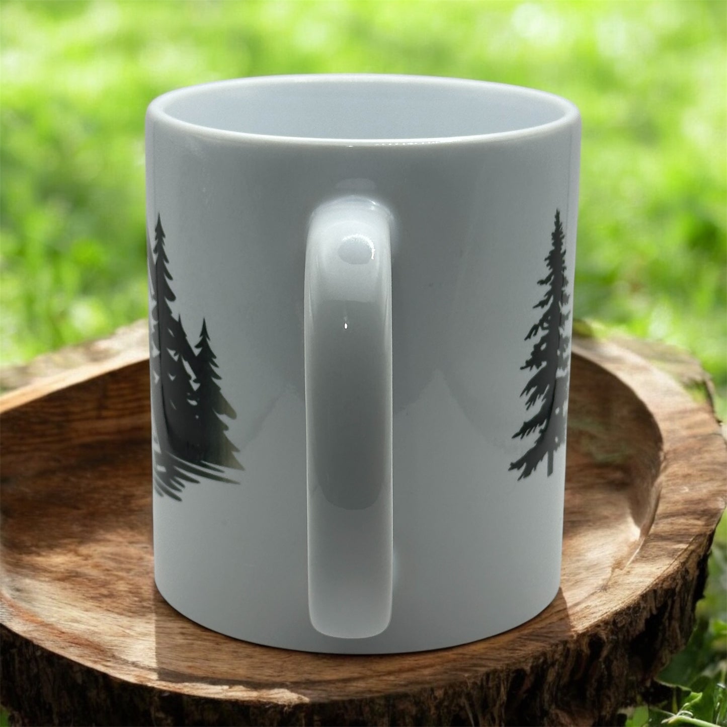 Deer & Camping Scene-White Ceramic Mug