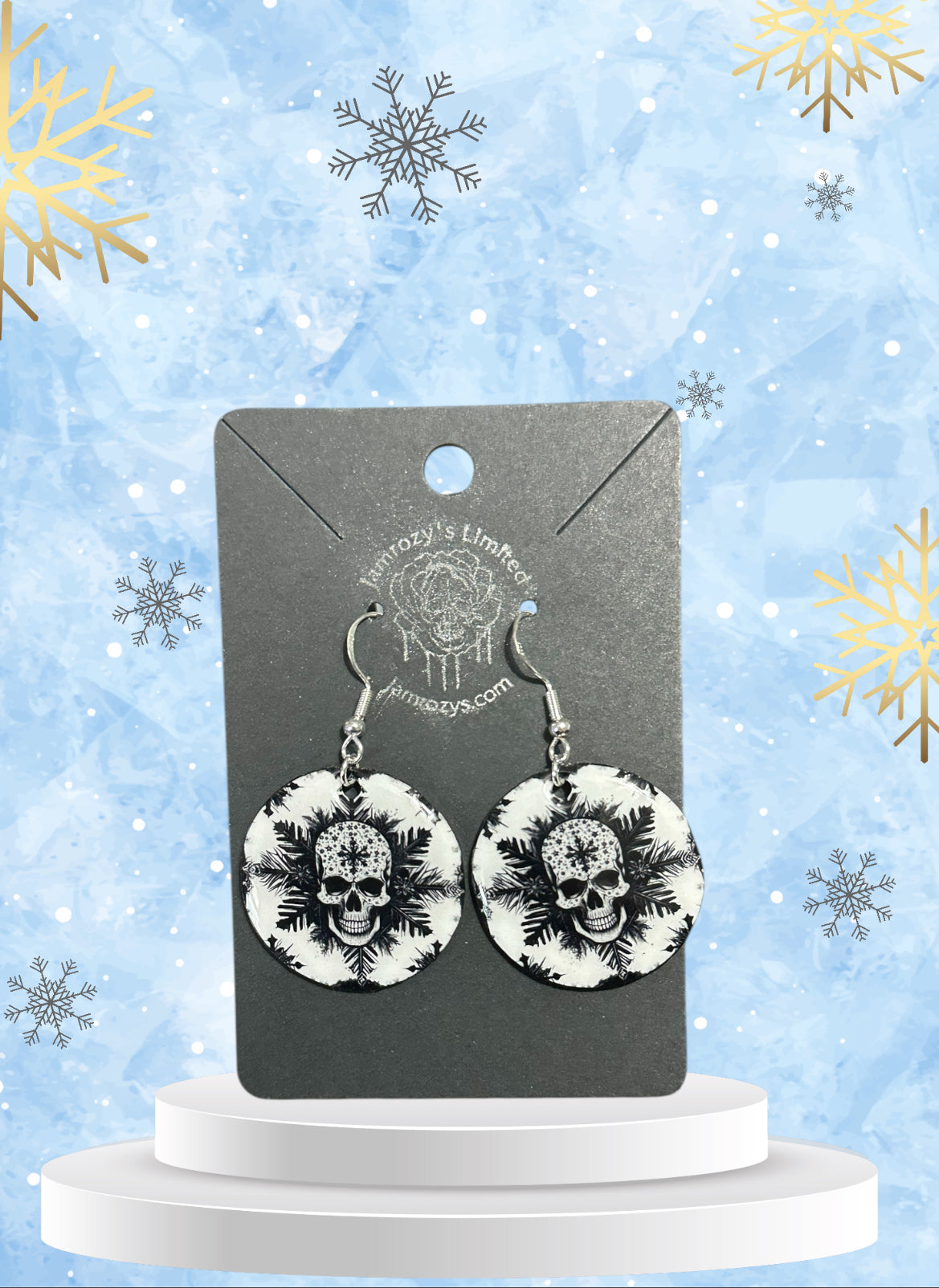 Skull Snowflake Earrings