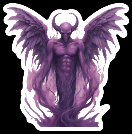Purple Demon Sticker 3"x3"