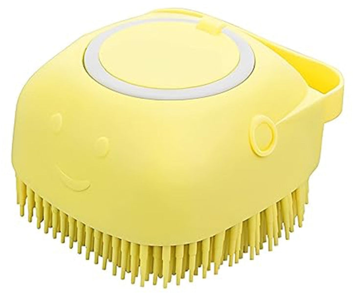 Dog/Puppy Massage Brush Hair Fur Grooming Cleaning Brush Soft Silicone Shampoo Dispenser