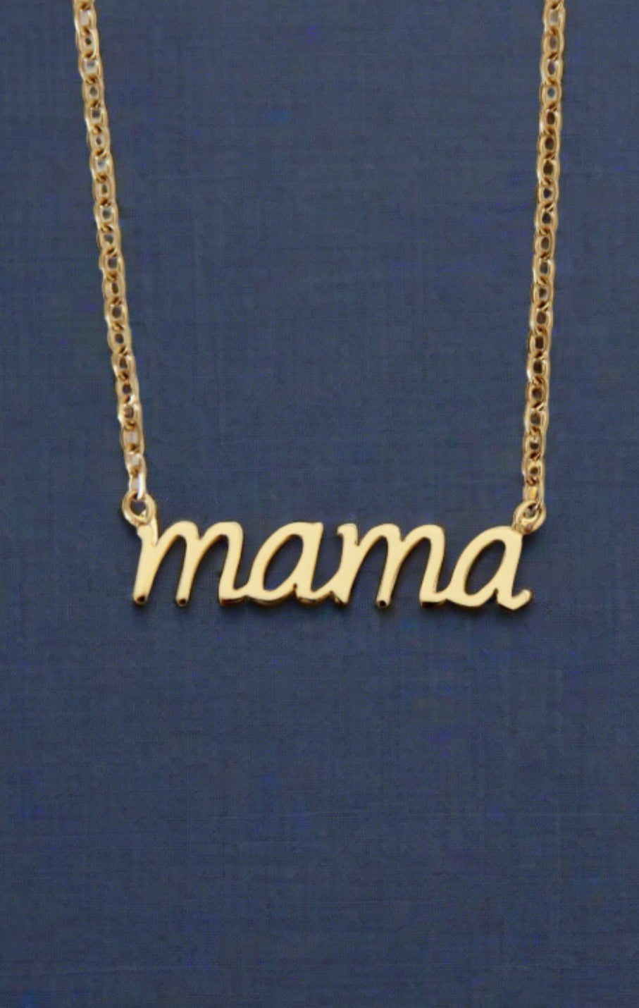 Mama Necklace - Mother's Day Gift: Rose Gold / Mama (Script)