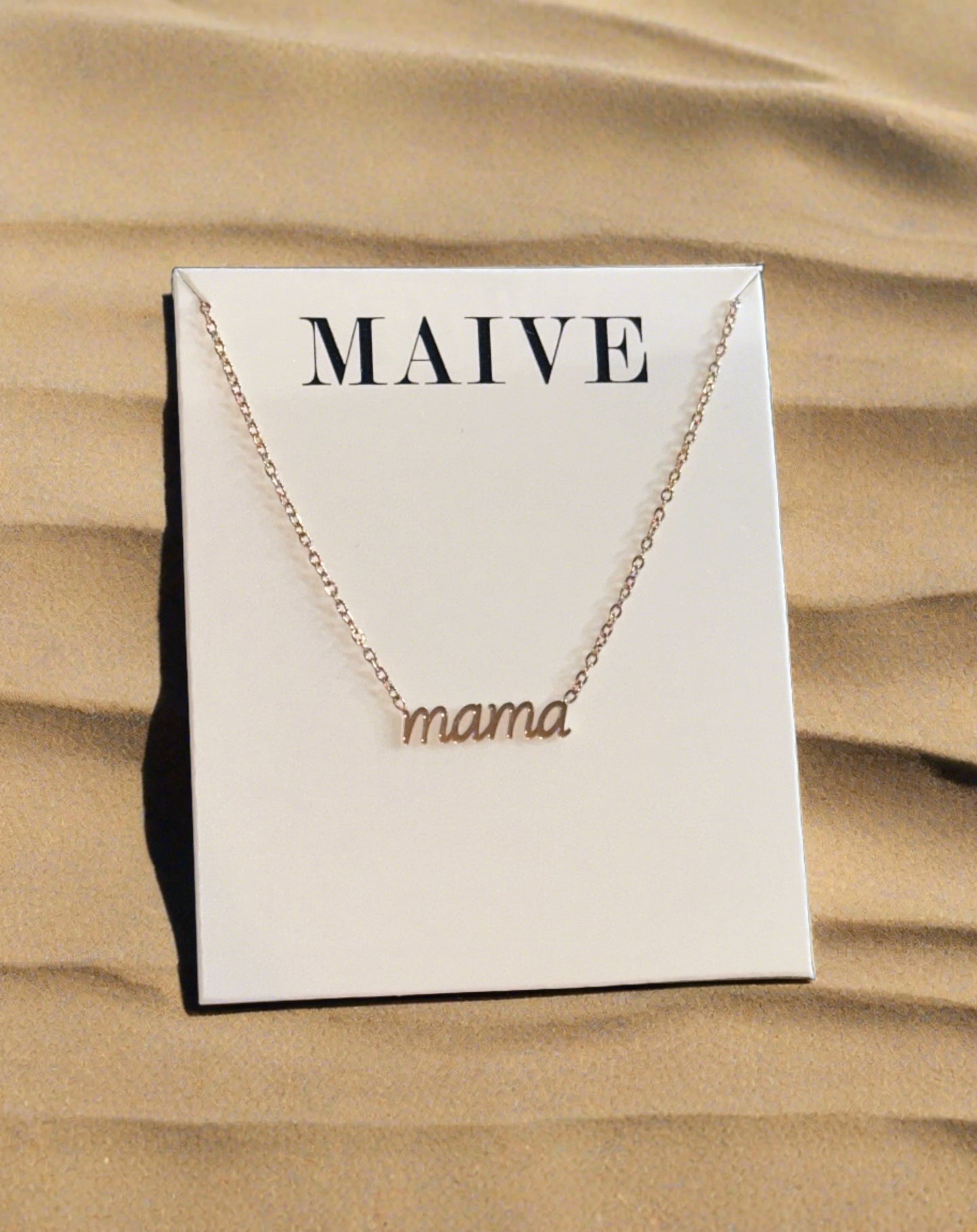 Mama Necklace - Mother's Day Gift: Rose Gold / Mama (Script)