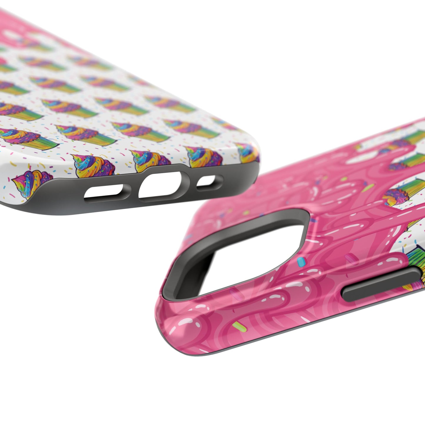 Rainbow Cupcake Phone Case — Magnetic Impact-Resistant Protective Cover