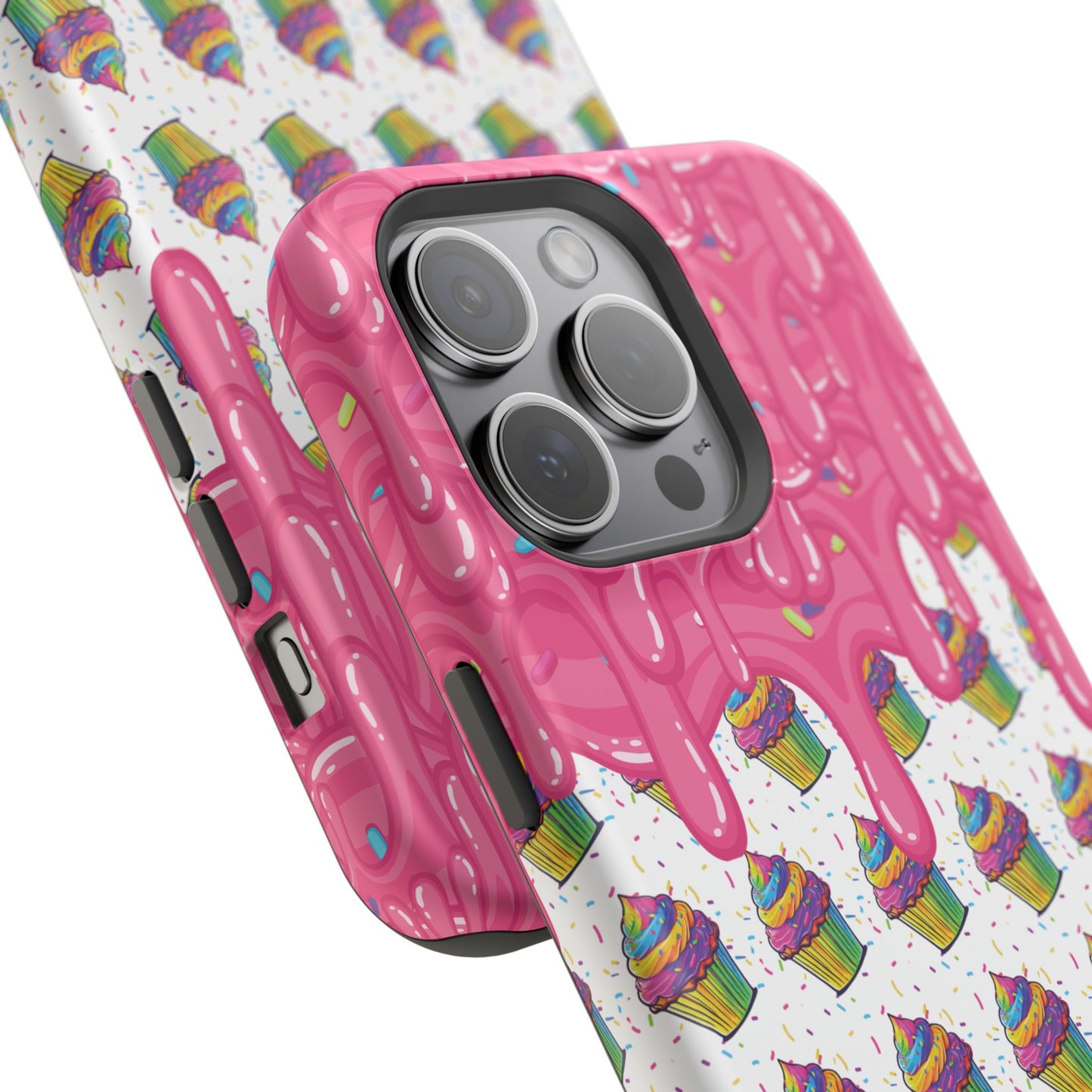 Rainbow Cupcake Phone Case — Magnetic Impact-Resistant Protective Cover