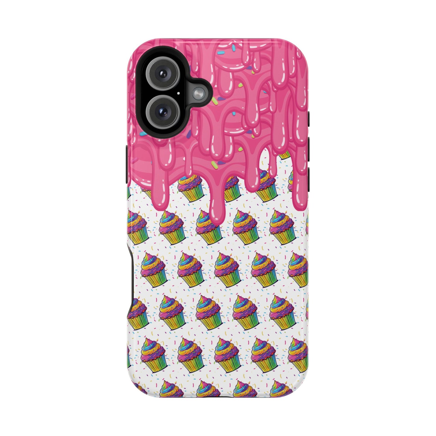 Rainbow Cupcake Phone Case — Magnetic Impact-Resistant Protective Cover