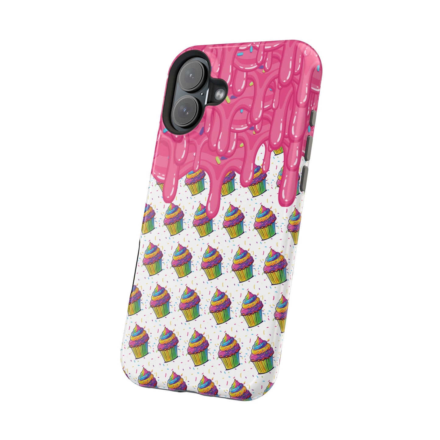 Rainbow Cupcake Phone Case — Magnetic Impact-Resistant Protective Cover