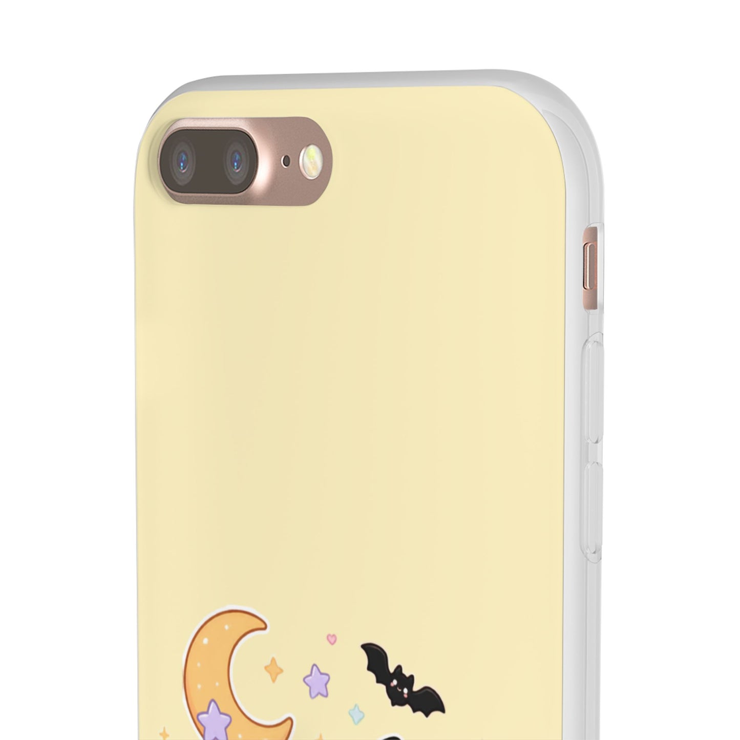 Cute Halloween Black Cat Phone Case — Kawaii Pumpkin & Ghosts Flexi Case