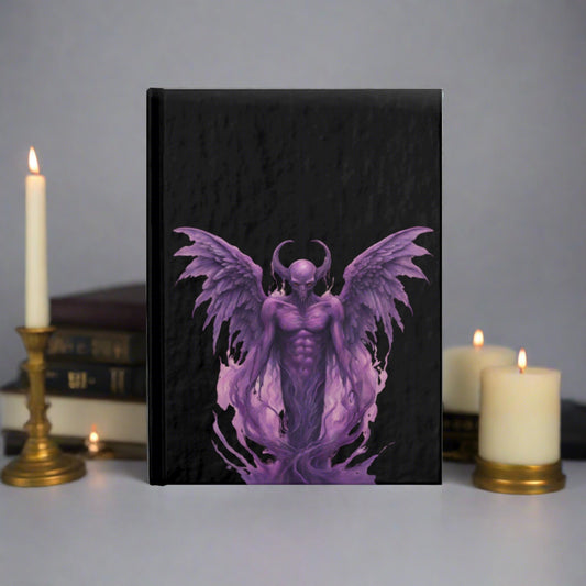 Purple Demon on Black Journal - Blank
