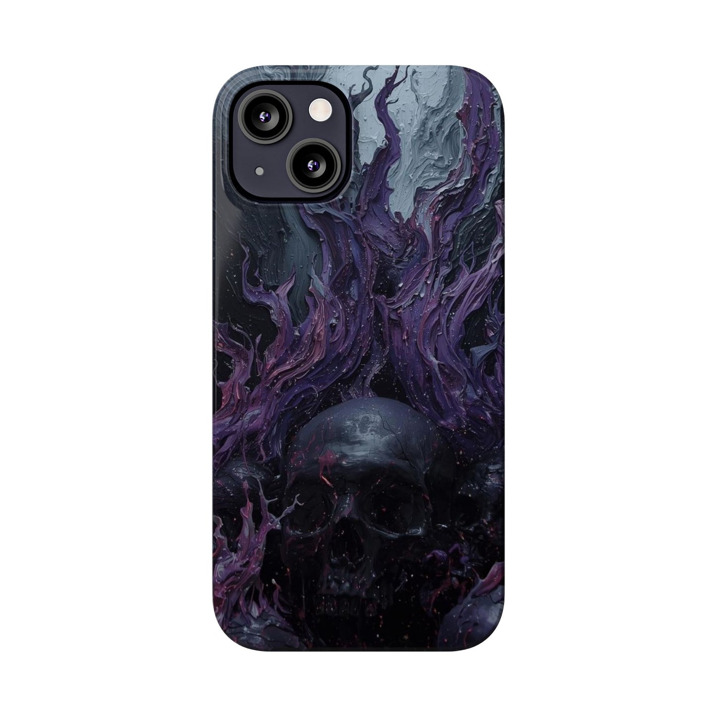 Crowned in Violet Flame Slim Phone Cases