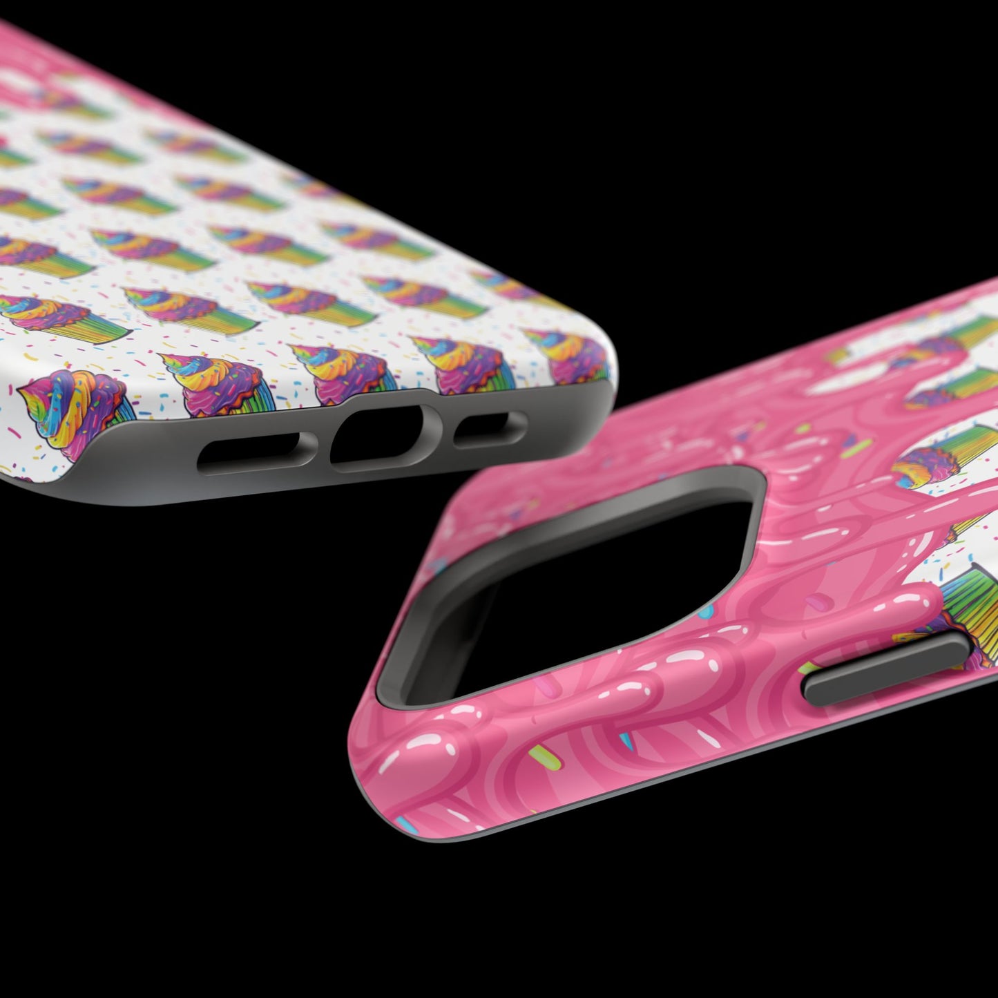 Rainbow Cupcake Phone Case — Magnetic Impact-Resistant Protective Cover