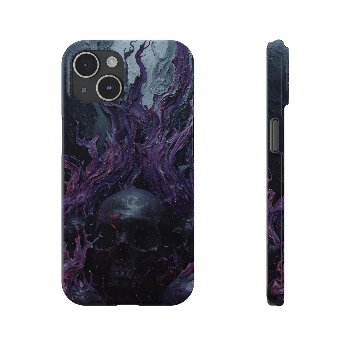 Crowned in Violet Flame Slim Phone Cases