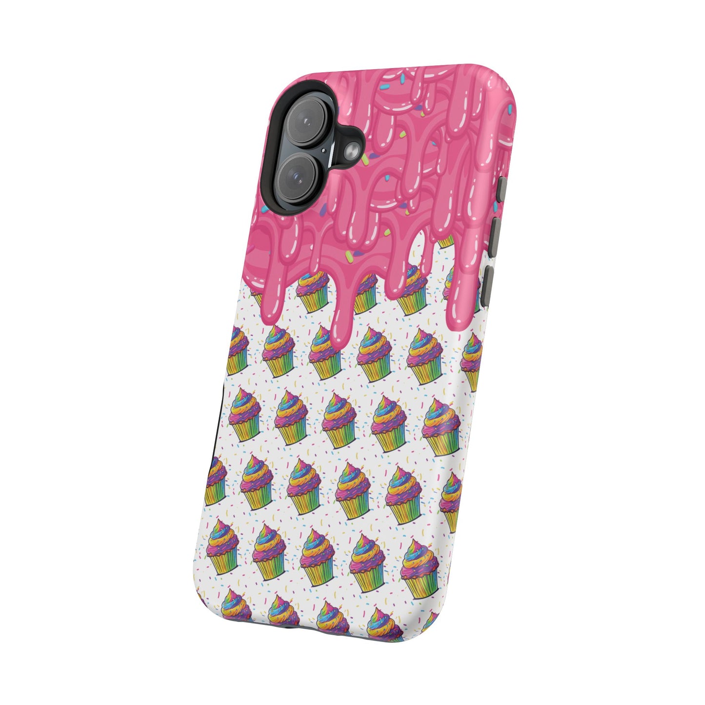 Rainbow Cupcake Phone Case — Magnetic Impact-Resistant Protective Cover