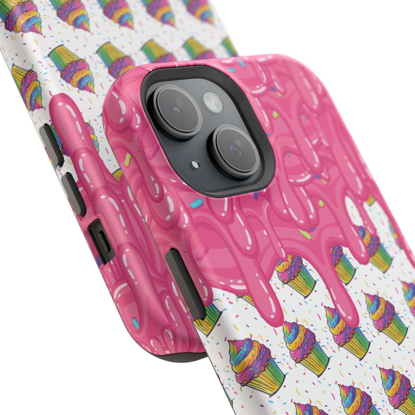 Rainbow Cupcake Phone Case — Magnetic Impact-Resistant Protective Cover