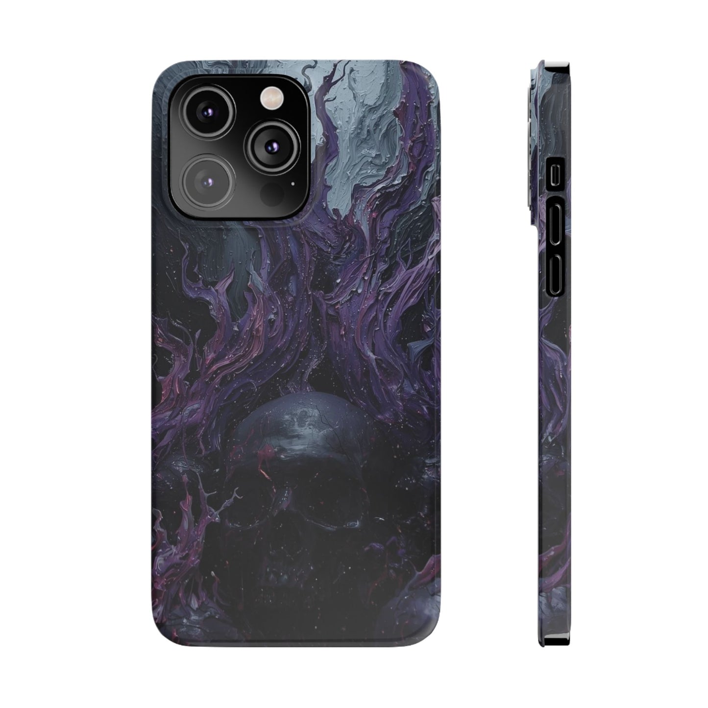 Crowned in Violet Flame Slim Phone Cases