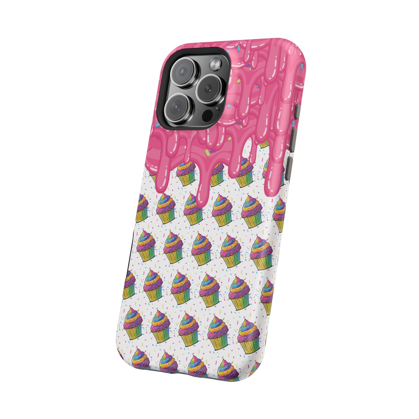 Rainbow Cupcake Phone Case — Magnetic Impact-Resistant Protective Cover