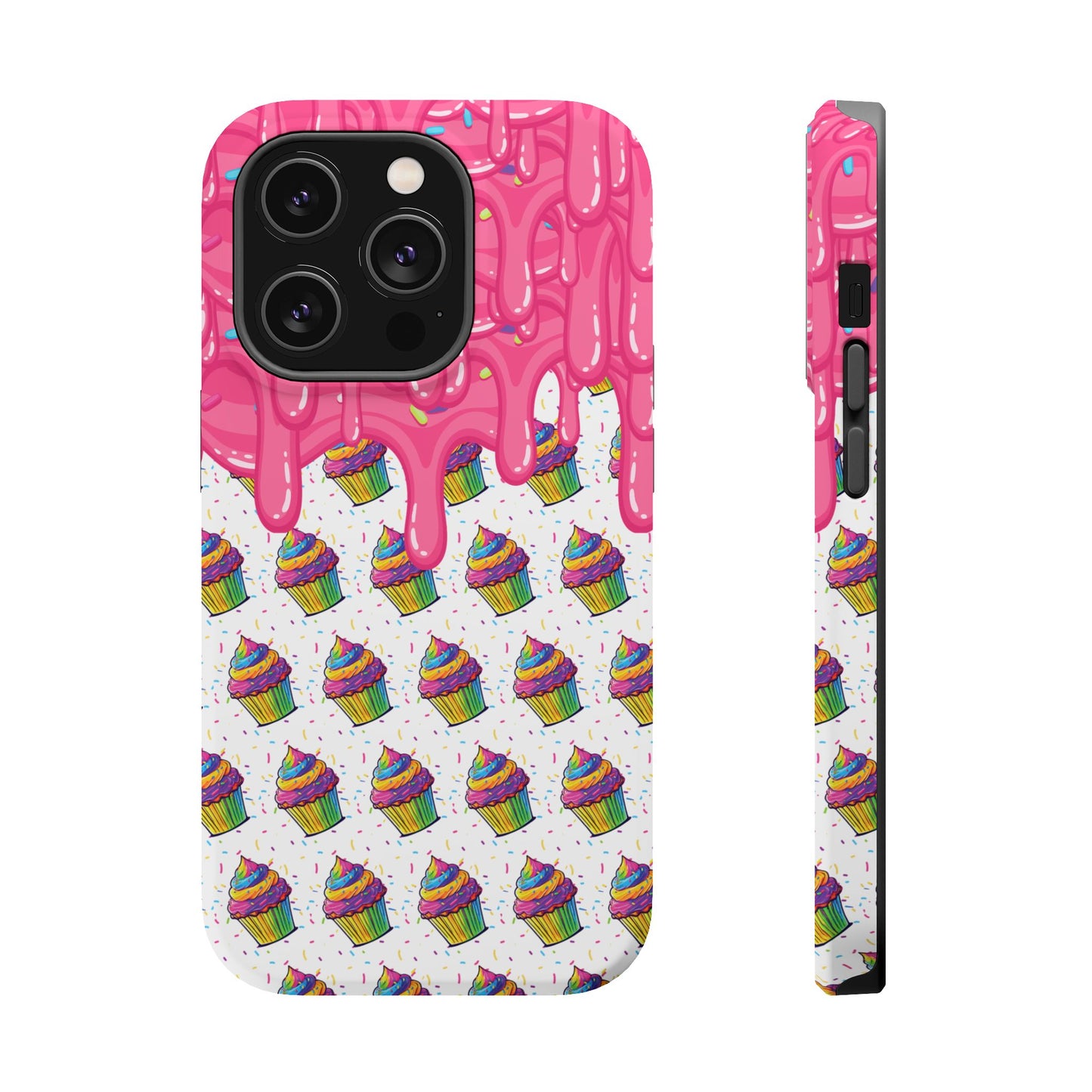 Rainbow Cupcake Phone Case — Magnetic Impact-Resistant Protective Cover