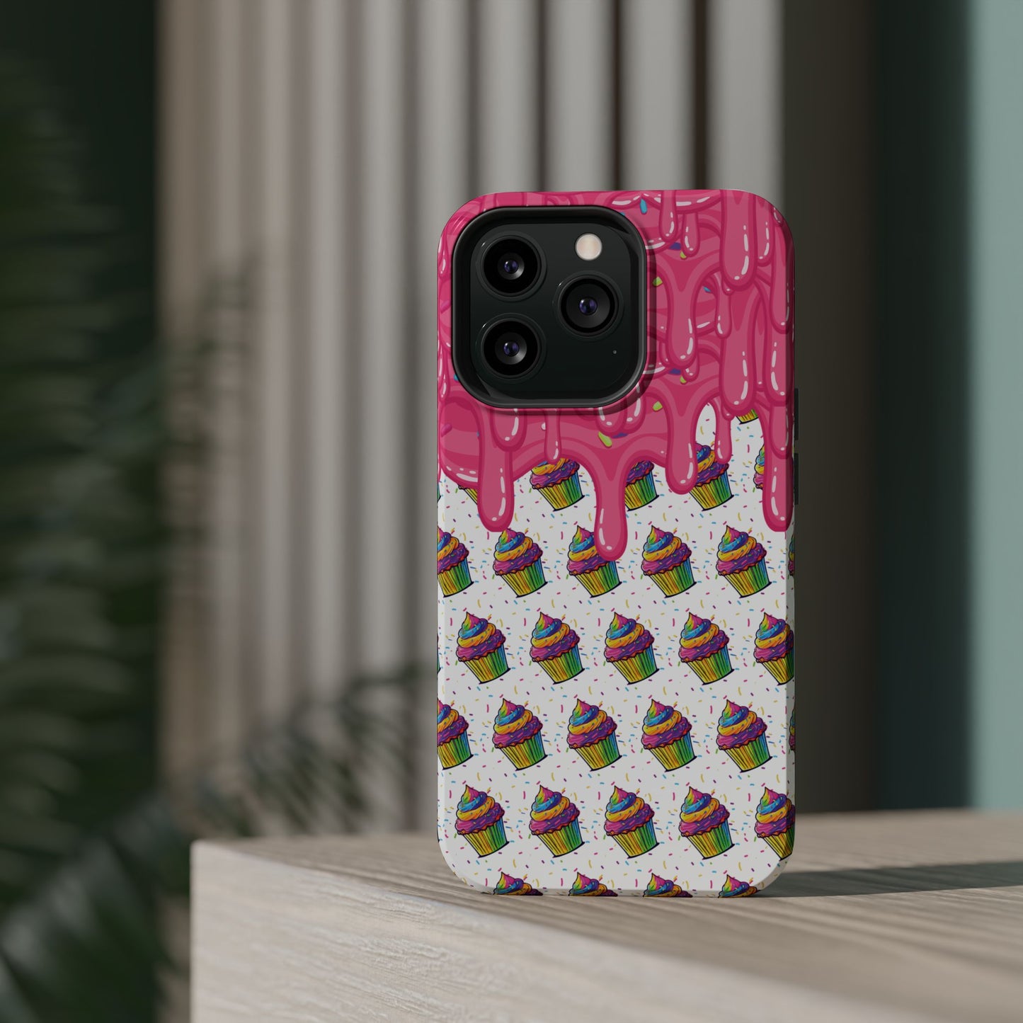 Rainbow Cupcake Phone Case — Magnetic Impact-Resistant Protective Cover