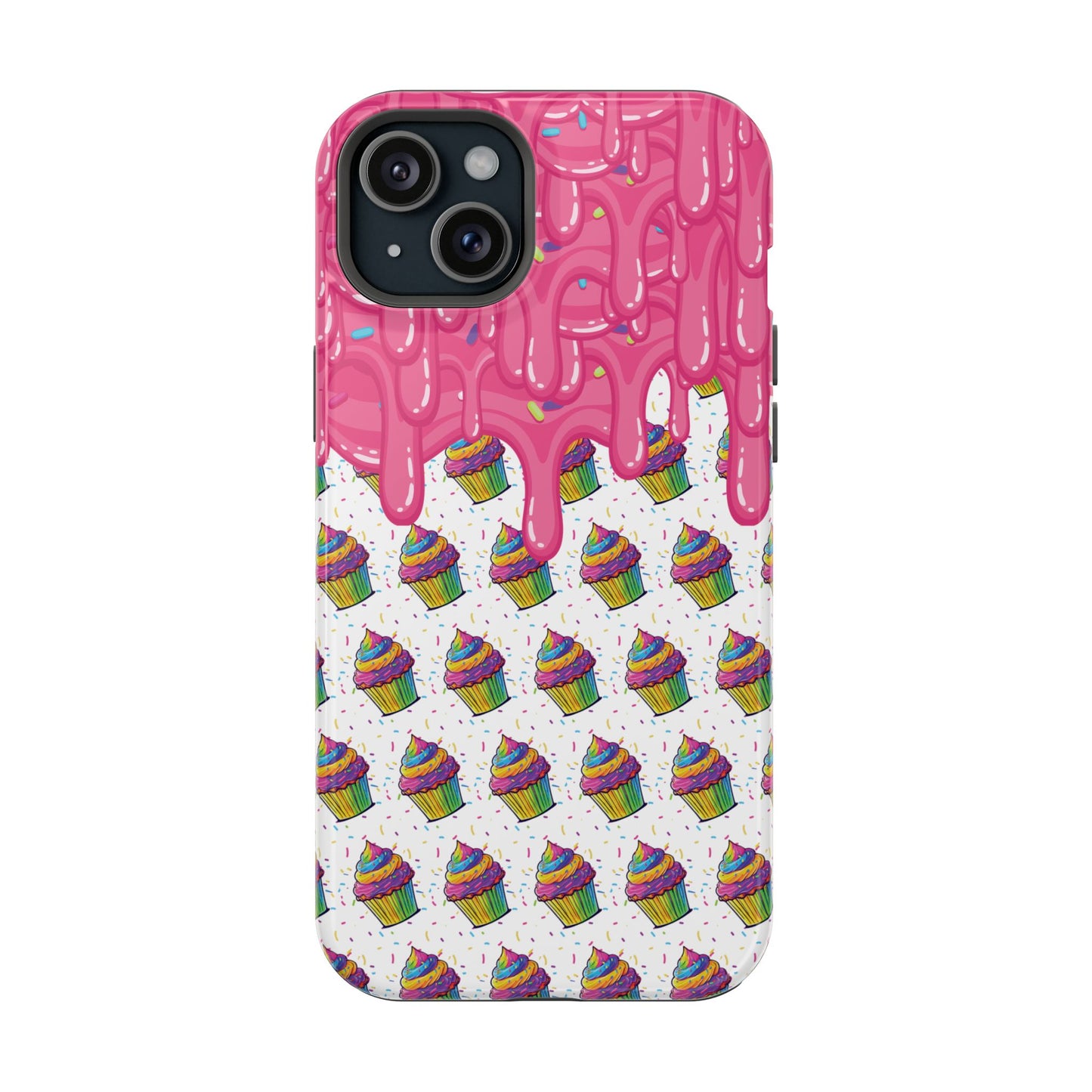 Rainbow Cupcake Phone Case — Magnetic Impact-Resistant Protective Cover