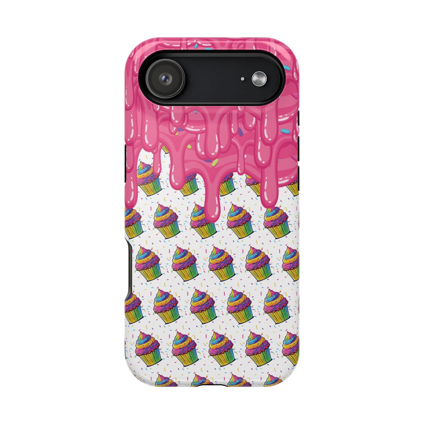Rainbow Cupcake Phone Case — Magnetic Impact-Resistant Protective Cover