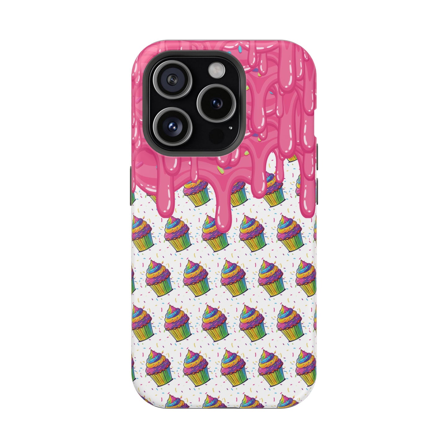 Rainbow Cupcake Phone Case — Magnetic Impact-Resistant Protective Cover