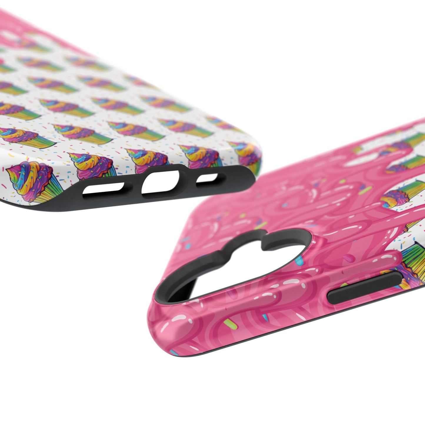 Rainbow Cupcake Phone Case — Magnetic Impact-Resistant Protective Cover