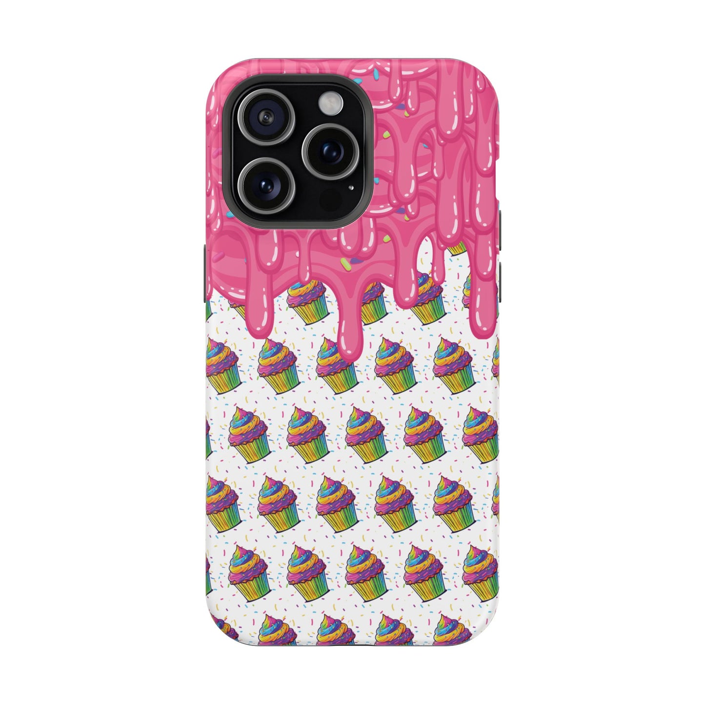 Rainbow Cupcake Phone Case — Magnetic Impact-Resistant Protective Cover