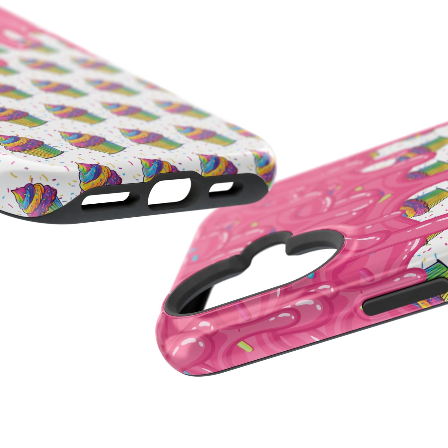 Rainbow Cupcake Phone Case — Magnetic Impact-Resistant Protective Cover
