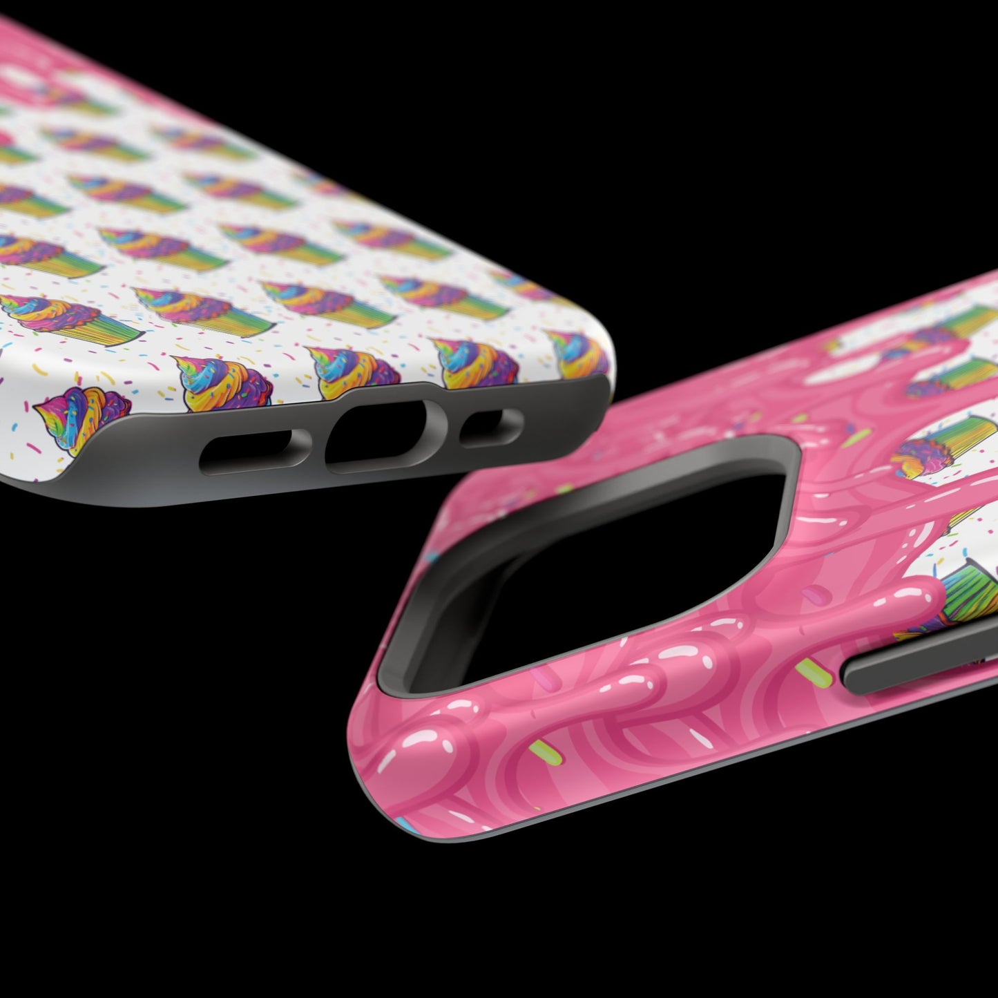 Rainbow Cupcake Phone Case — Magnetic Impact-Resistant Protective Cover