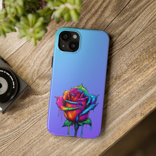 Rose Bleeding Colors Tough Phone Cases