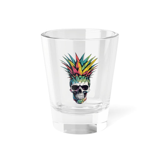 Colorful Pineapple Skull, Shot Glass, 1.5oz