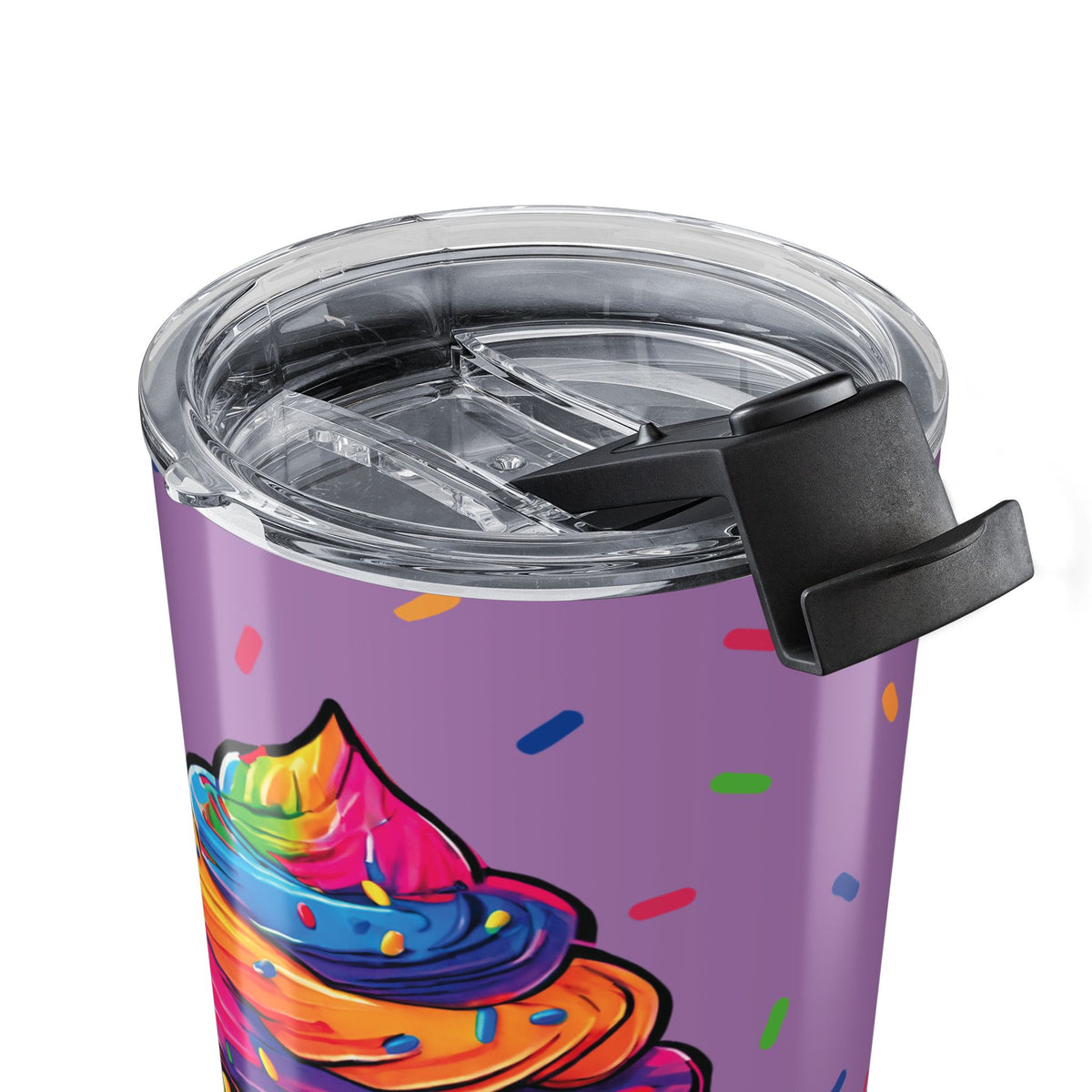 20oz Cup: Rainbow Cupcake Tumbler Light Purple
