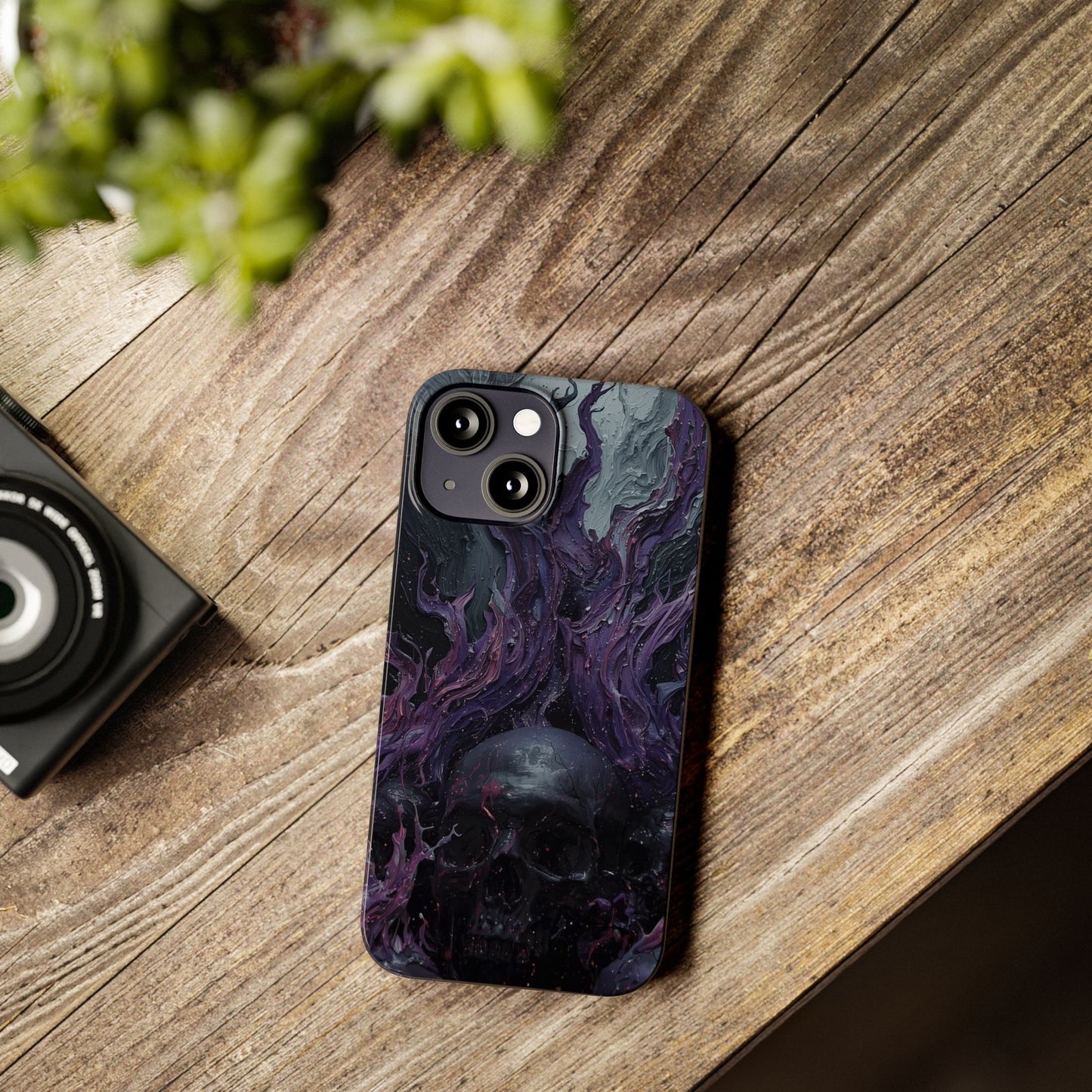 Crowned in Violet Flame Slim Phone Cases