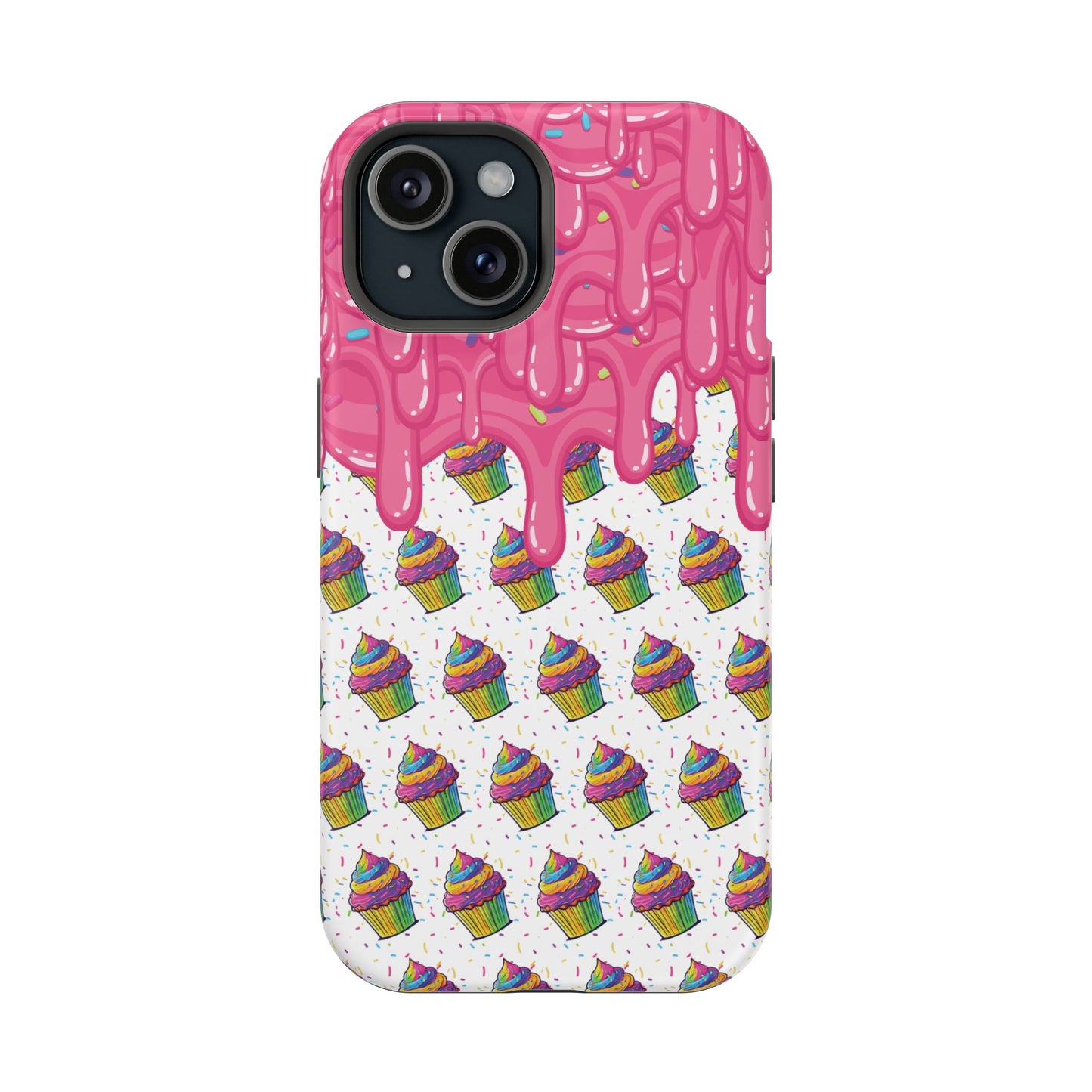 Rainbow Cupcake Phone Case — Magnetic Impact-Resistant Protective Cover