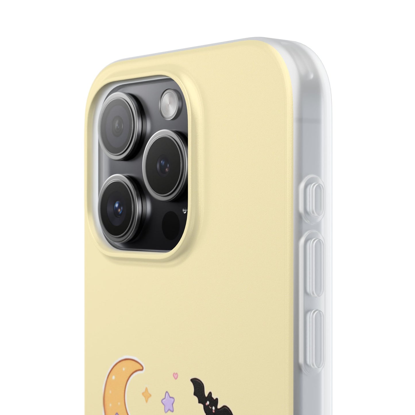 Cute Halloween Black Cat Phone Case — Kawaii Pumpkin & Ghosts Flexi Case