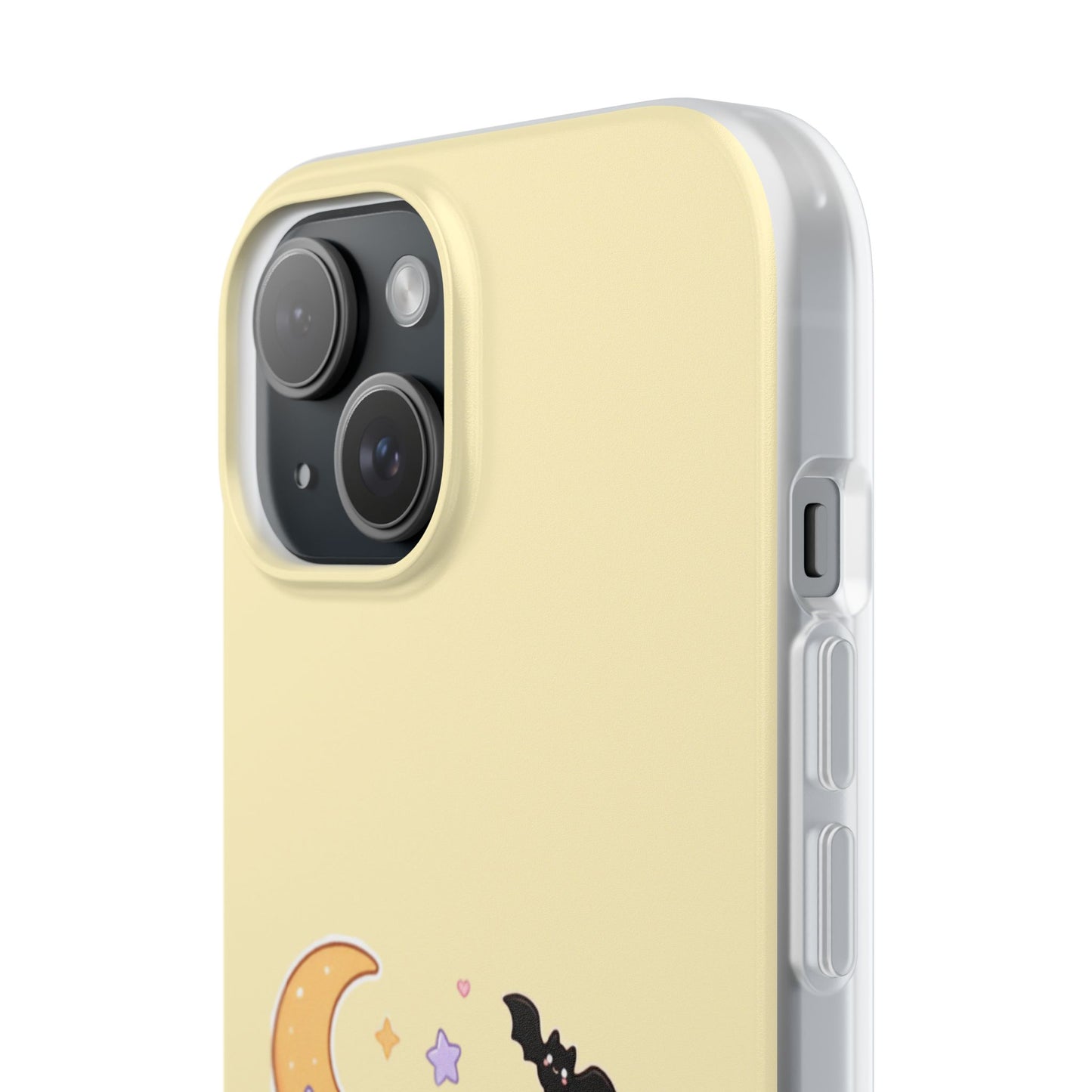 Cute Halloween Black Cat Phone Case — Kawaii Pumpkin & Ghosts Flexi Case