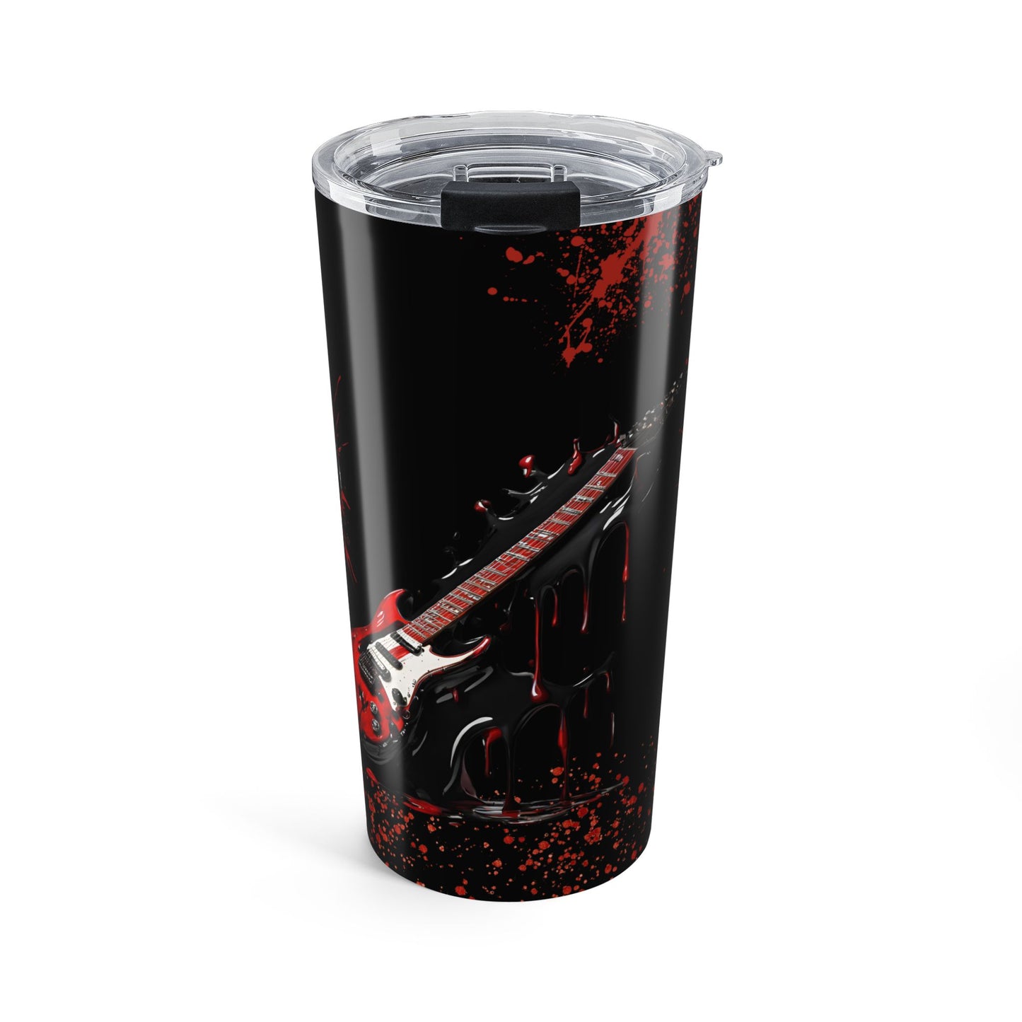 20oz Skull & Guitar Tumbler — Rock Music Stainless Steel Travel Cup
