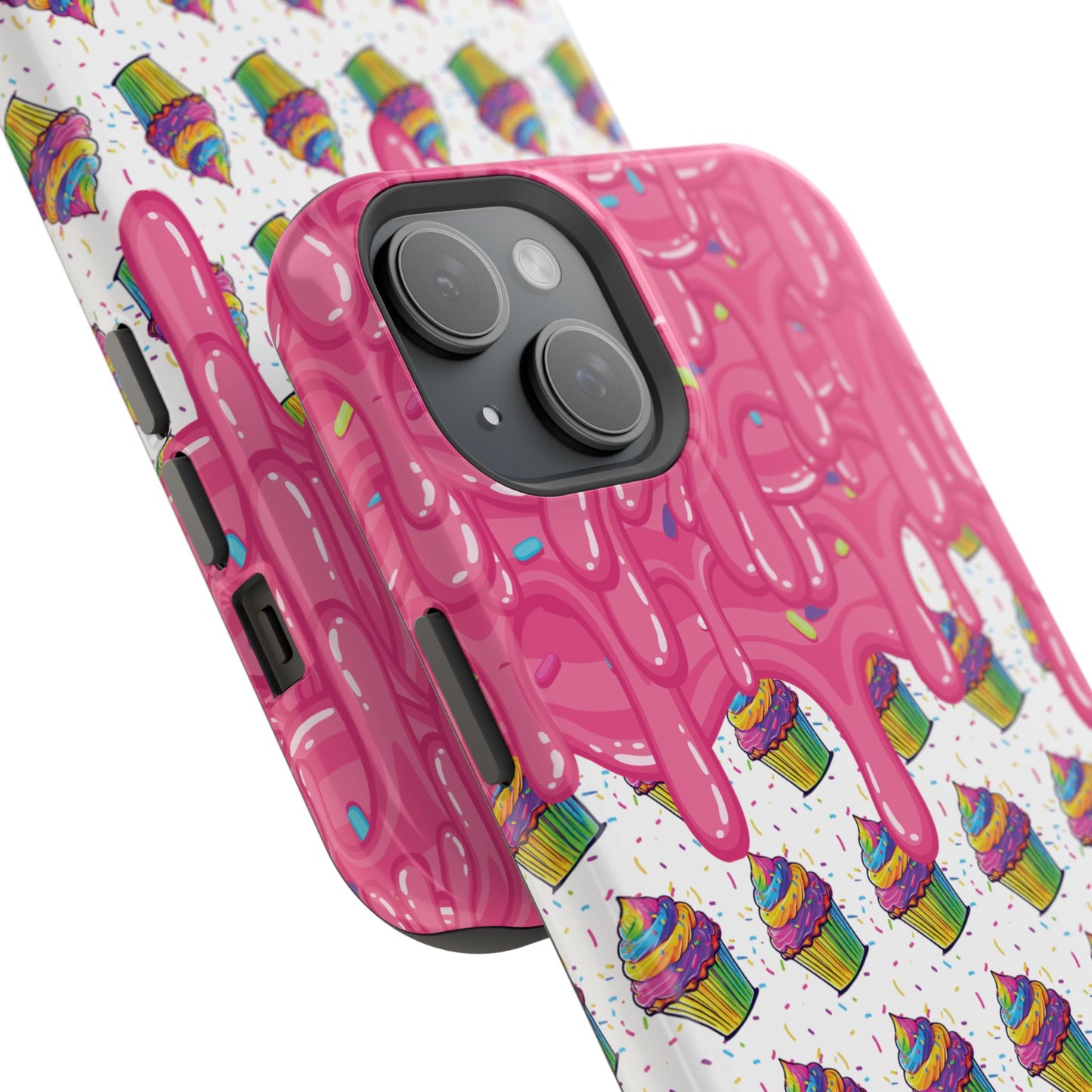 Rainbow Cupcake Phone Case — Magnetic Impact-Resistant Protective Cover